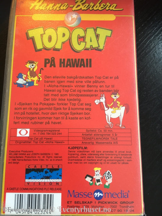 Hanna-Barbera - Top Cat På Hawaii. Vhs. Vhs
