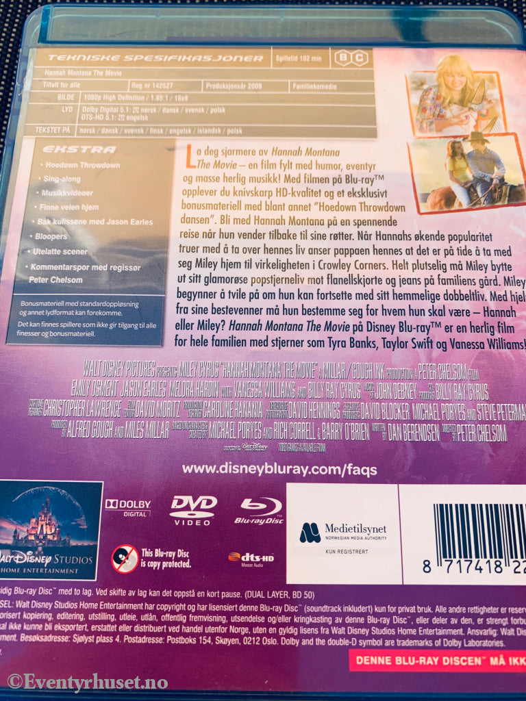Hannah Montana The Movie. Blu-ray.