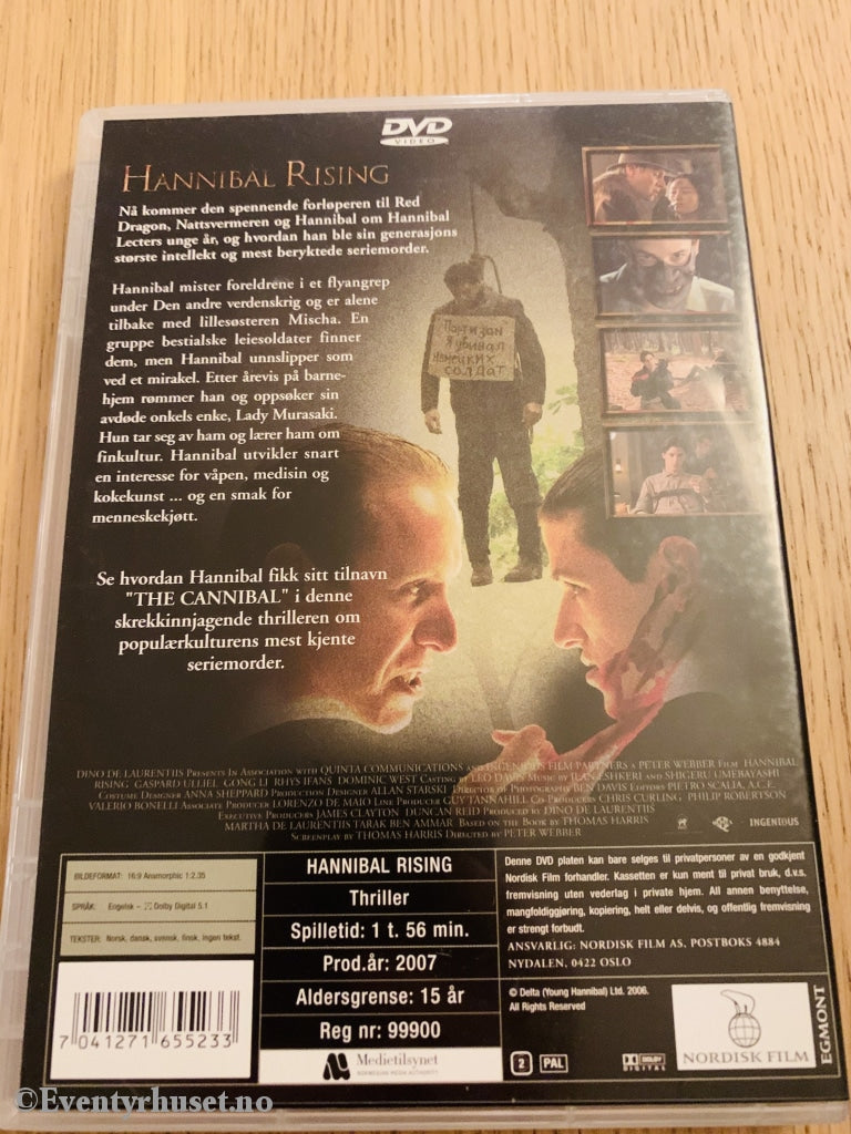 Hannibal Rising. 2007. Dvd. Dvd