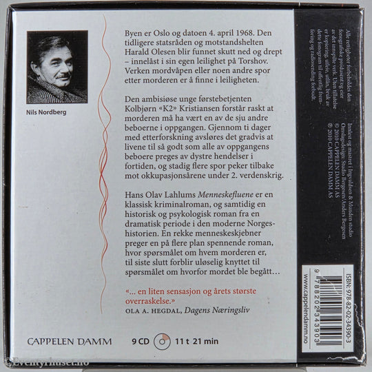 Hans Olav Lahlum 2012 Menneskefluene. Lydbok på CD.