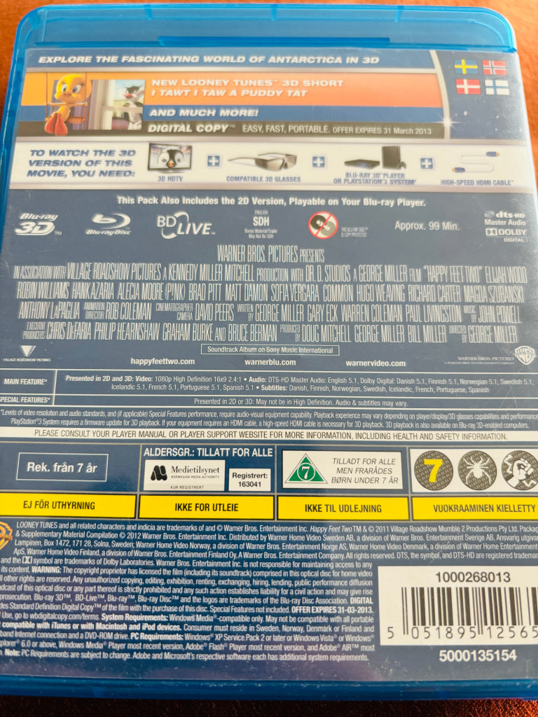 Happy Feet 2 3D. Blu-ray Disc.