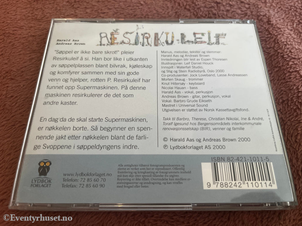 Harald Aas og Andreas Brown. 2006. Resirkuleif. Lydbok på CD.