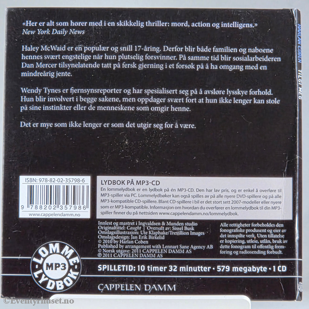 Harlan Coben 2009 Tilgi meg. Lydbok på CD.
