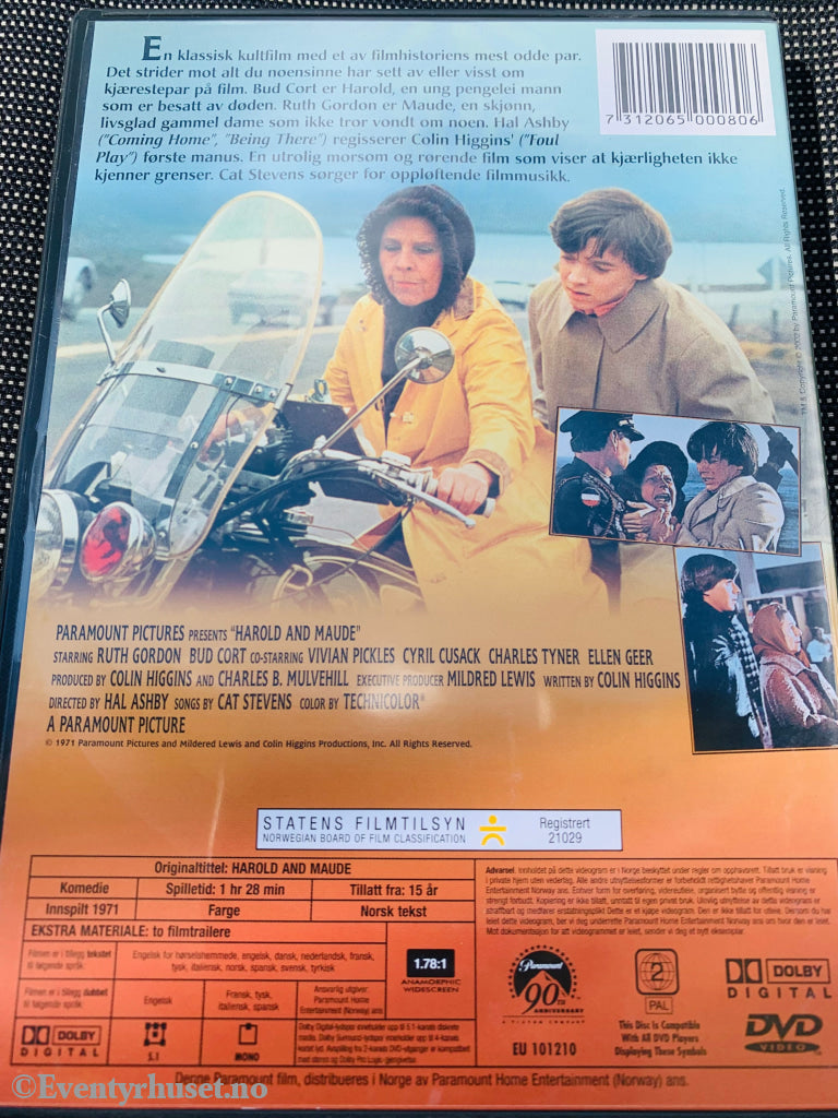 Harold And Maude. 1971. Dvd. Dvd