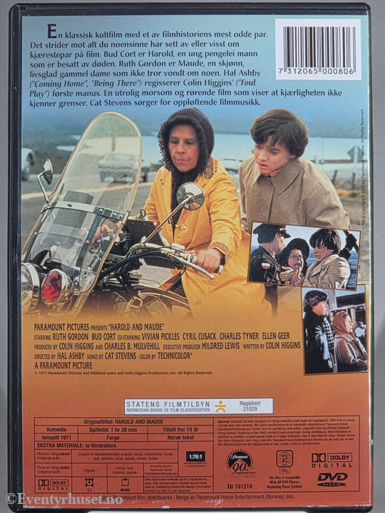 Harold and Maude (1971). DVD.