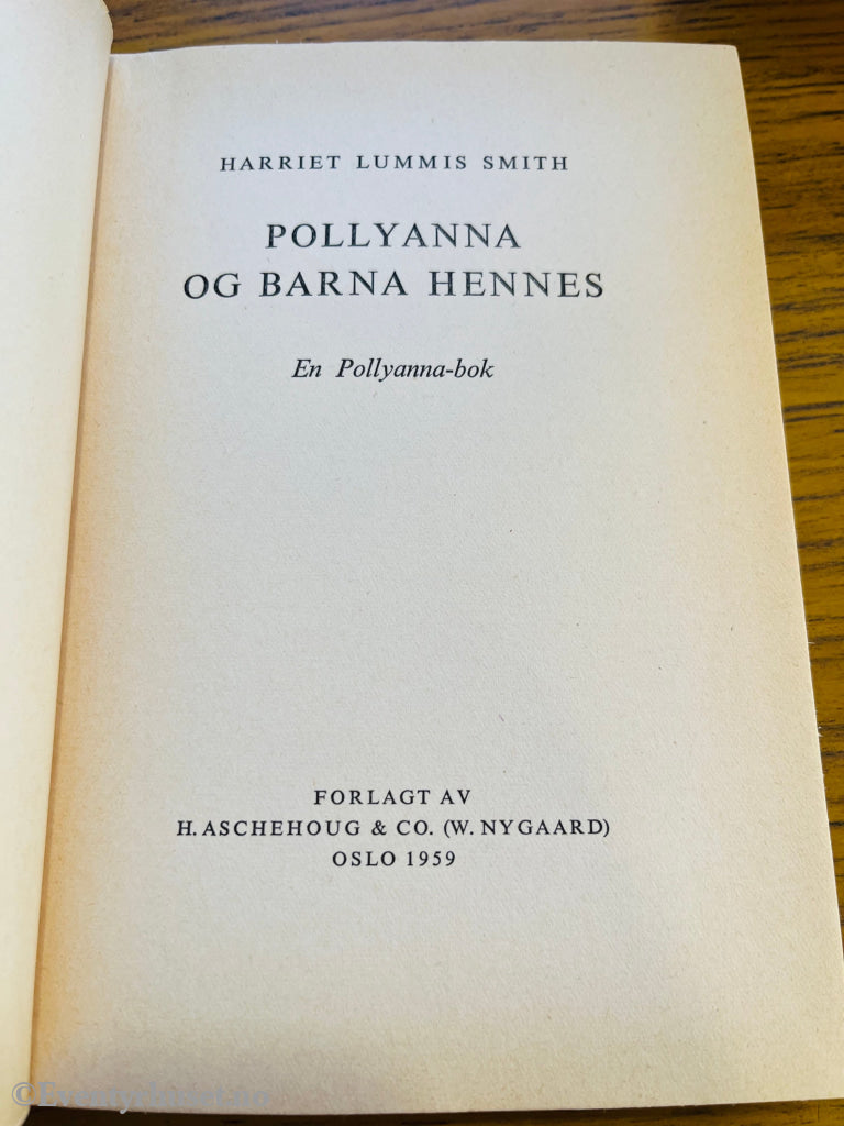 Harriet Lummis Smith. 1924. Pollyanna og barna hennes. Bok.