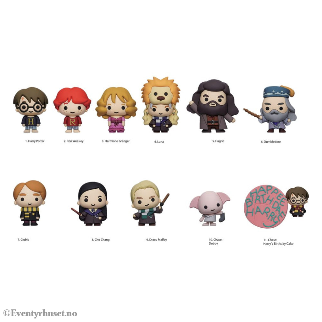Harry Potter 3D PVC Bag Clips Series 12 Display (24) Fashion & Accessories