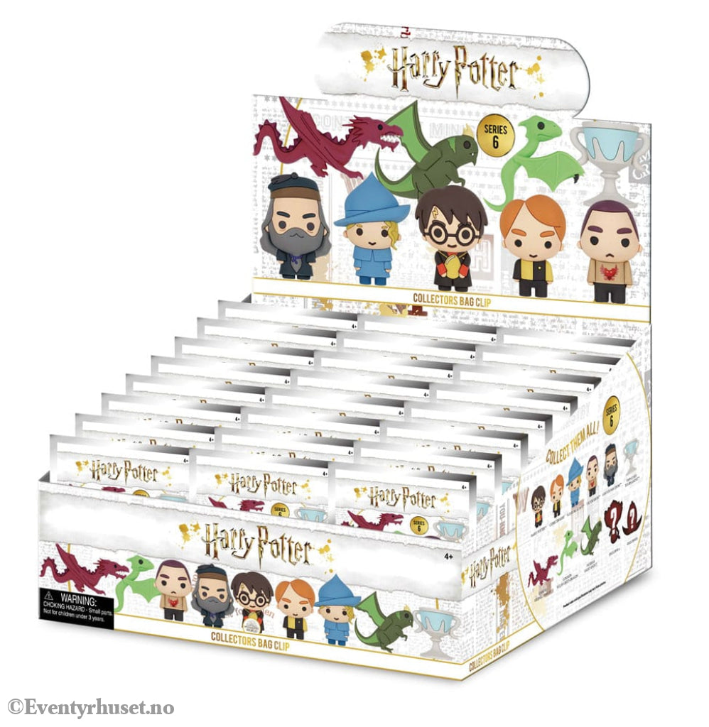 Harry Potter 3D PVC Bag Clips Series 6 Display (24) Fashion & Accessories