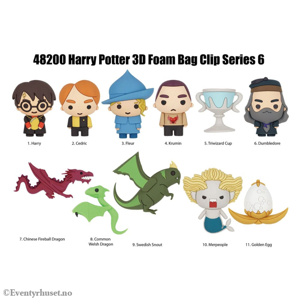 Harry Potter 3D PVC Bag Clips Series 6 Display (24) Fashion & Accessories