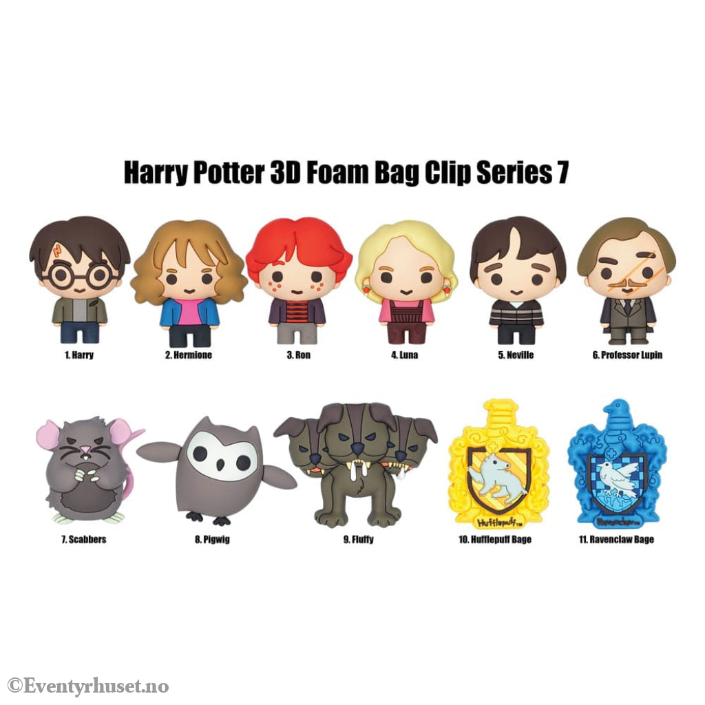 Harry Potter 3D PVC Bag Clips Series 7 Display (24) Fashion & Accessories