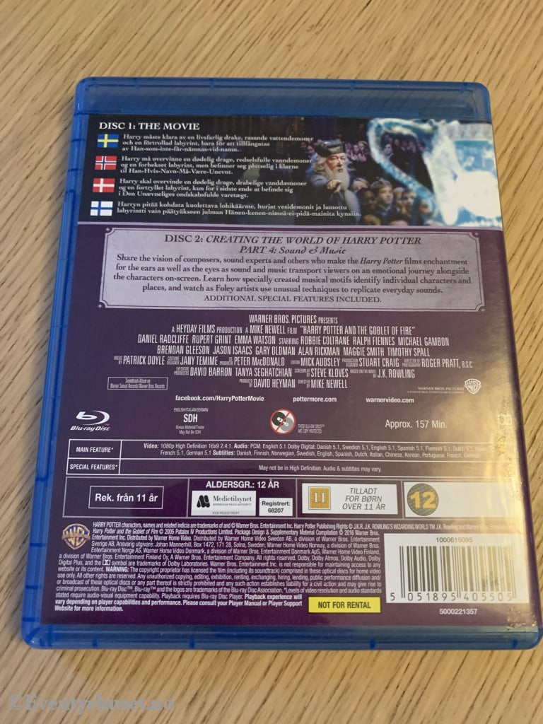 Harry Potter And The Goblet Of Fire (Ildbegeret). Blu-Ray. Blu-Ray Disc