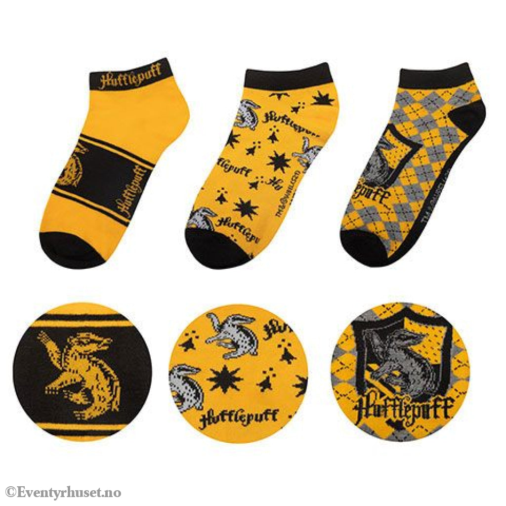 Harry Potter Ankle Socks 3-Pack Hufflepuff Fashion & Accessories