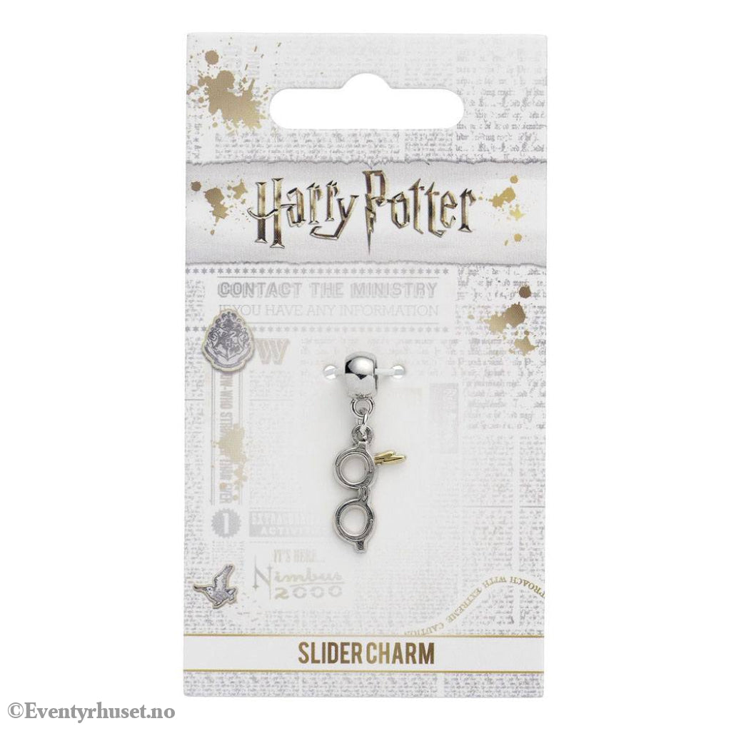 Harry Potter Charm Lightning Bolt with Glasses (silver plated) Fashion & Accessories