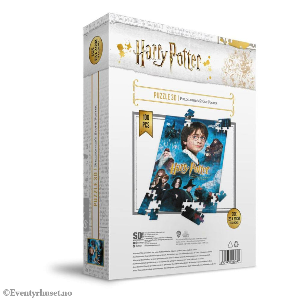 Harry Potter Jigsaw Puzzle with 3D-Effect Philosopher’s Stone Poster (100 pieces) Games