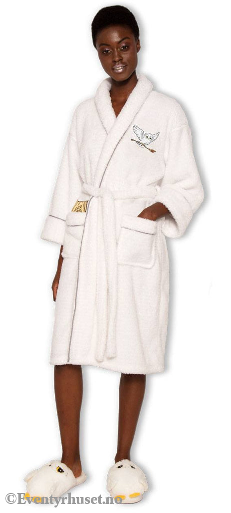 Harry Potter Ladies Fleece Bathrobe Hedwig Fashion & Accessories