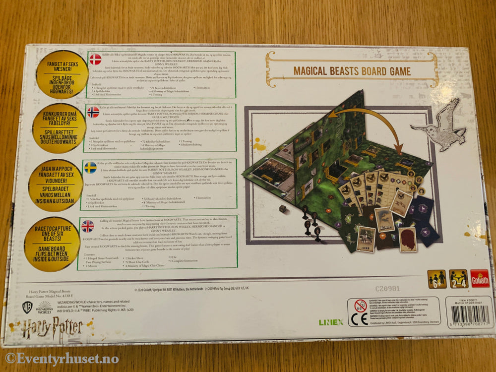 Harry Potter Magical Beasts Board Game. 2016. Brettspill.
