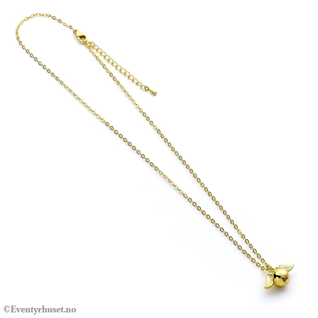 Harry Potter Necklace Golden Snitch Charm (Golden Tone) Fashion & Accessories