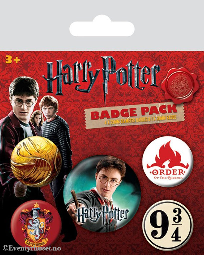 Harry Potter Pin-Back Buttons 5-Pack Gryffindor Fashion & Accessories