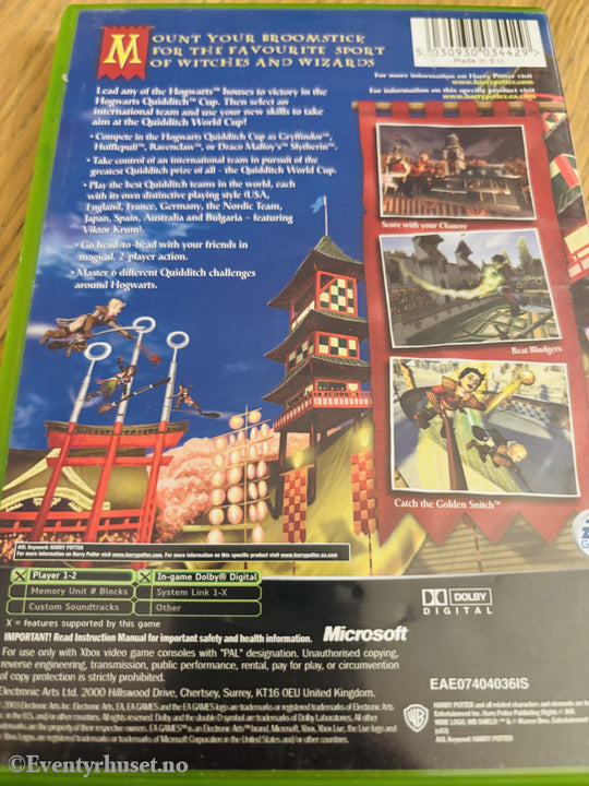 Harry Potter: Quidditch World Cup . Xbox.