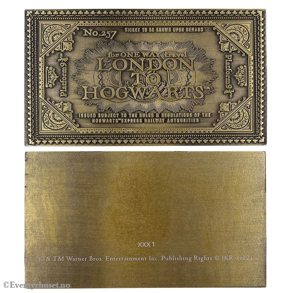 Harry Potter Replica Hogwarts Train Ticket Limited Edition Collectibles
