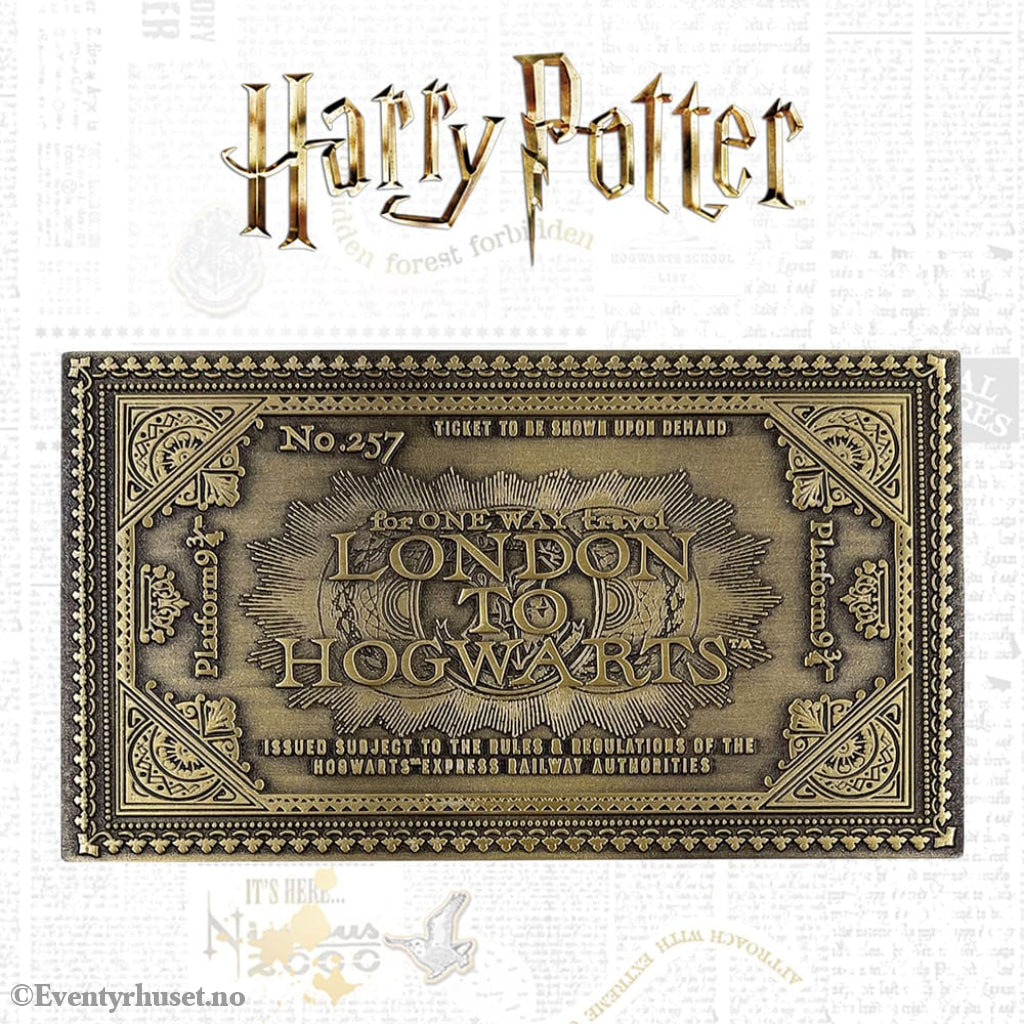 Harry Potter Replica Hogwarts Train Ticket Limited Edition Collectibles