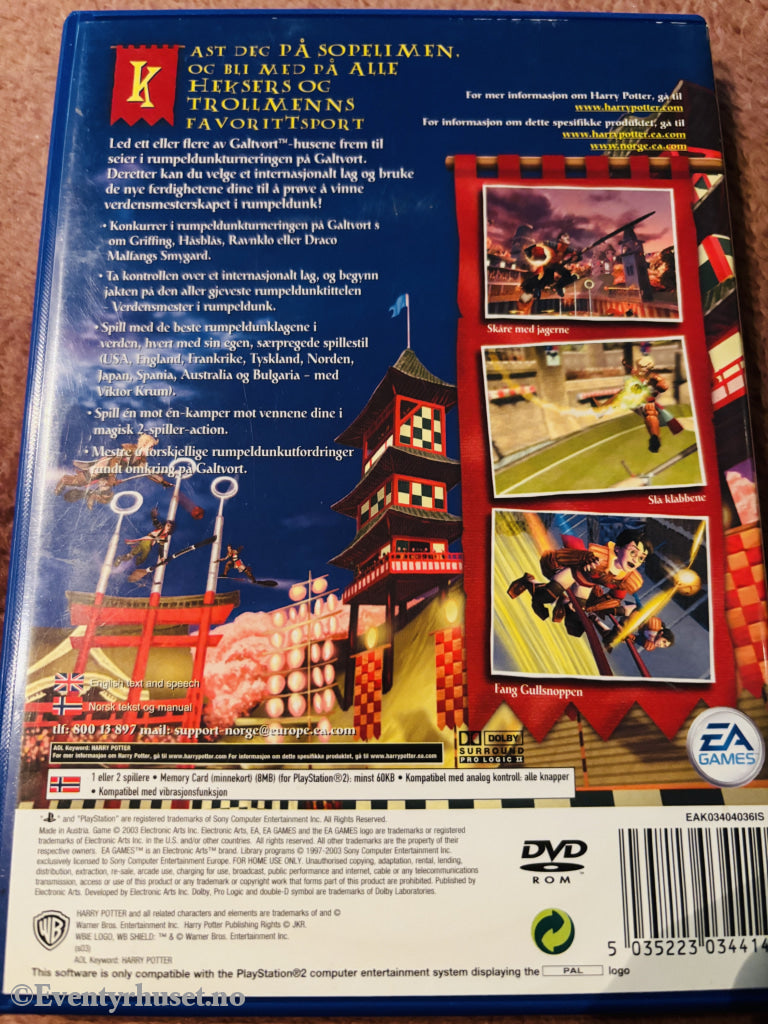Harry Potter: Rumpeldunk Verdensmesterskap. PS2.
