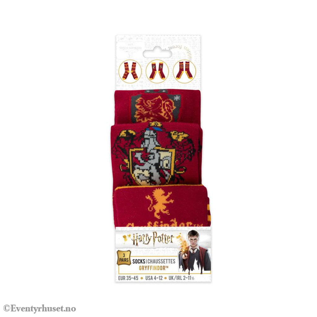 Harry Potter Socks 3-Pack Gryffindor Fashion & Accessories