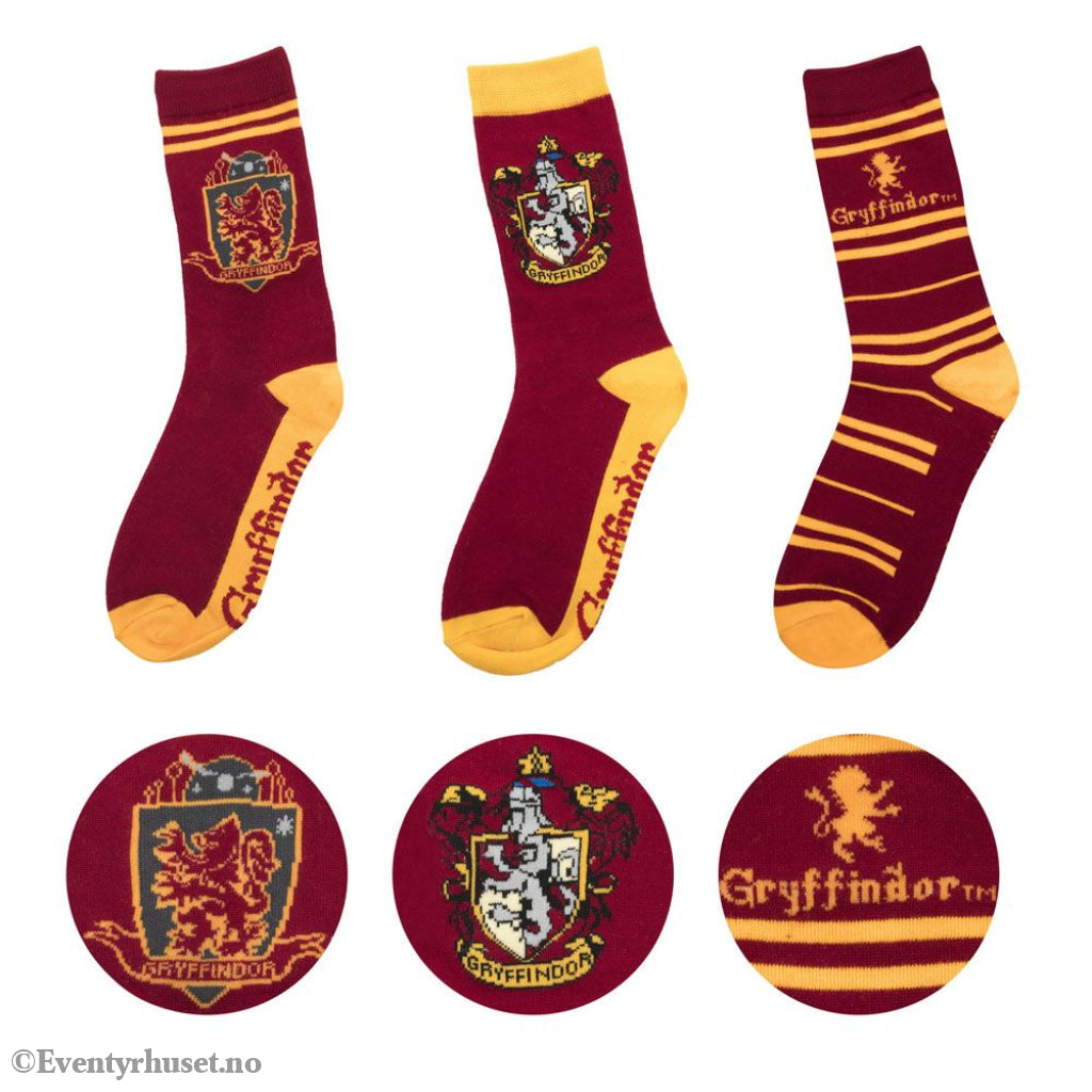 Harry Potter Socks 3-Pack Gryffindor Fashion & Accessories