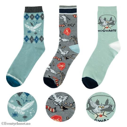 Harry Potter Socks 3-Pack Hedwig Fashion & Accessories