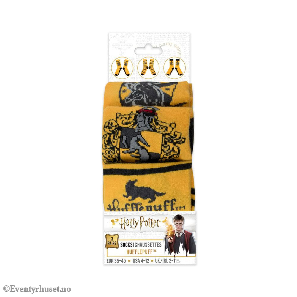 Harry Potter Socks 3-Pack Hufflepuff Fashion & Accessories