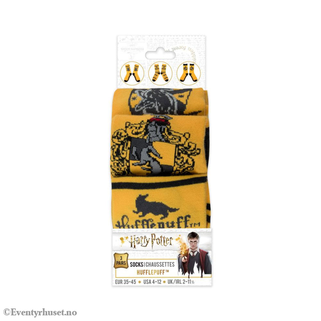 Harry Potter Socks 3-Pack Hufflepuff Fashion & Accessories
