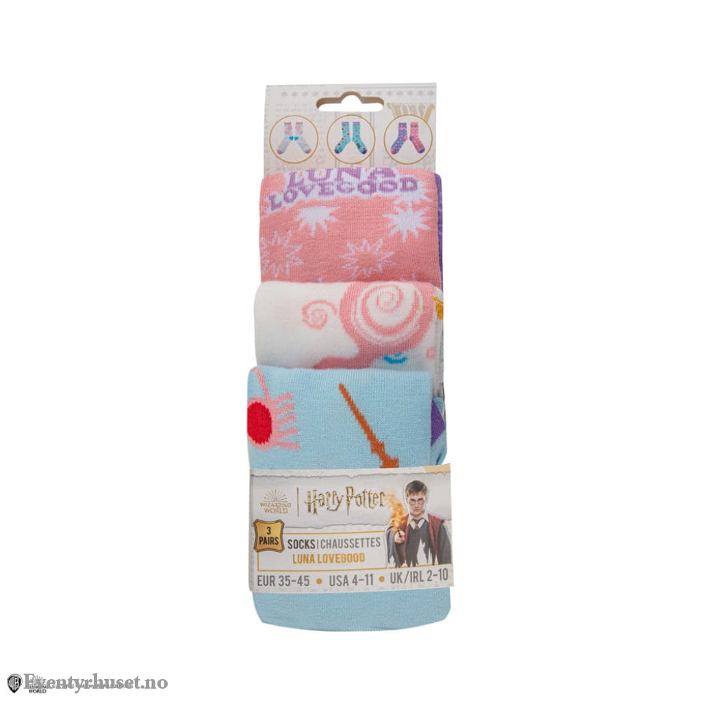 Harry Potter Socks 3-Pack Luna Lovegood Fashion & Accessories