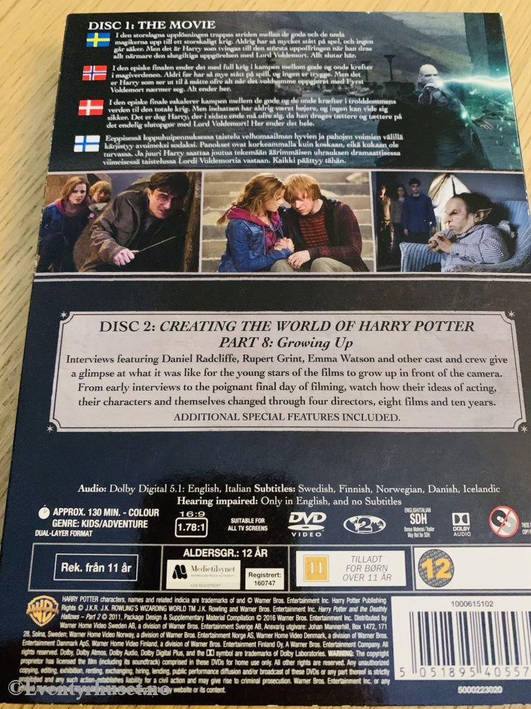 Harry Potter & The Deathly Hallows - Part 2. Dvd Slipcase.