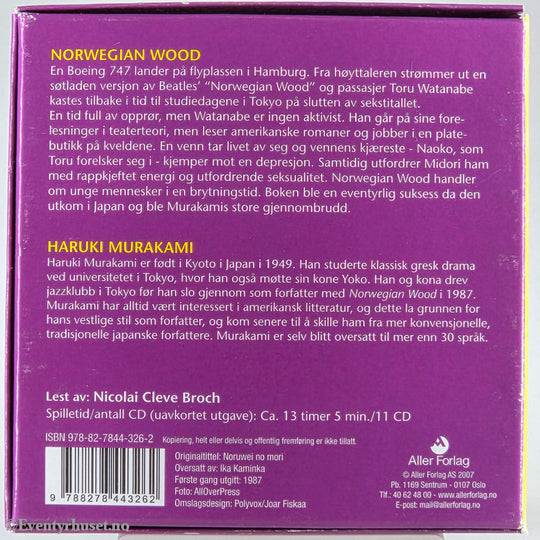 Haruki Murakami 2008 Norwegian Wood. Lydbok på CD.