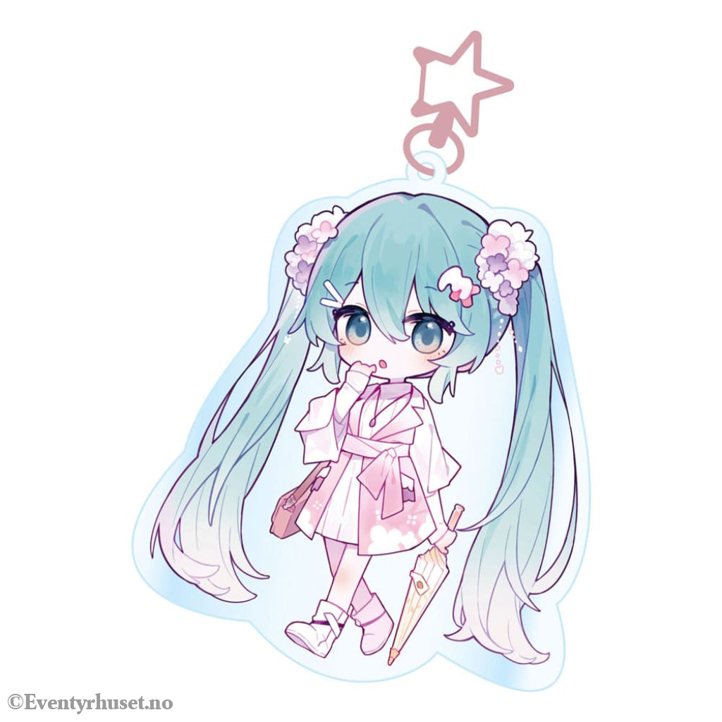Hatsune Miku Acrylic Keychain Kawaii Summer Time Manga & Anime