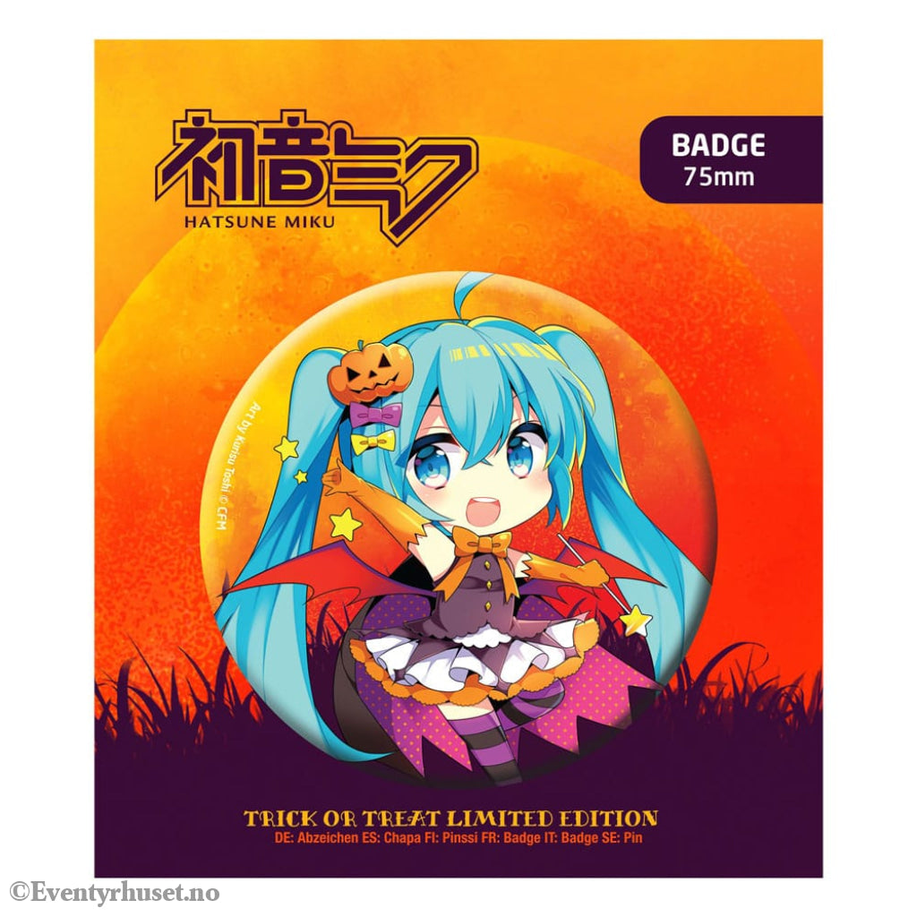 Hatsune Miku Pin Badge Halloween Limited Edition Hatsune Miku Manga & Anime
