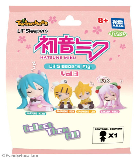 Hatsune Miku Twinchees Mini Figures Lil’ Sleepers Wave 3 5 cm Blind Pack Display (24) Collectibles