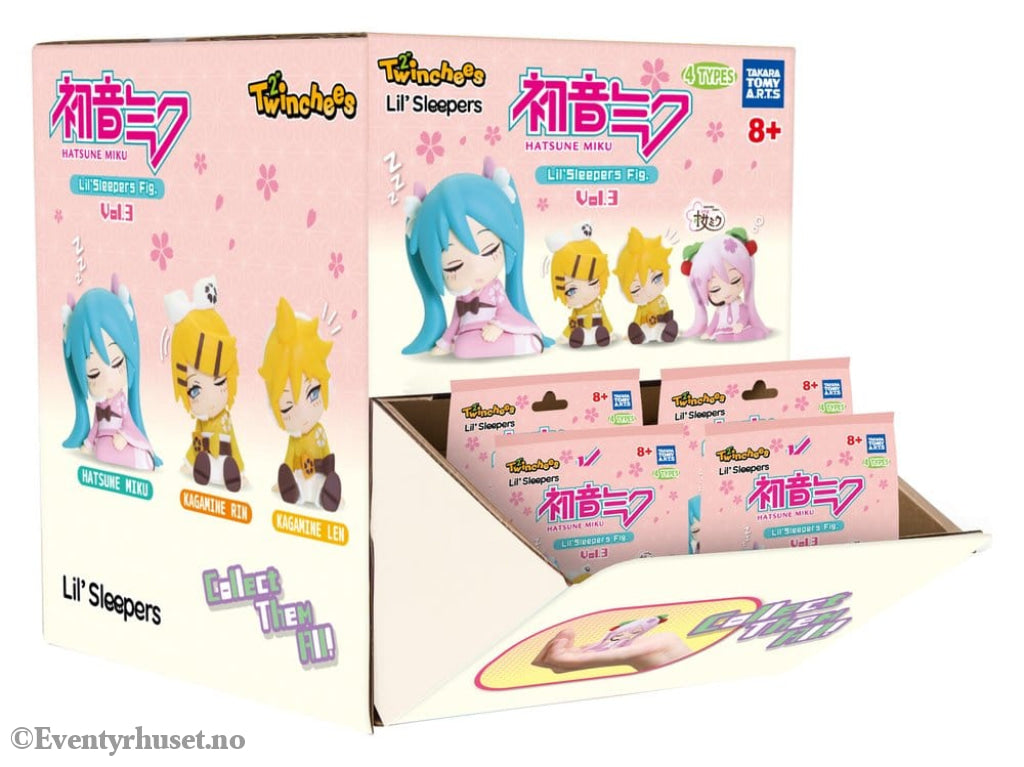 Hatsune Miku Twinchees Mini Figures Lil’ Sleepers Wave 3 5 cm Blind Pack Display (24) Collectibles