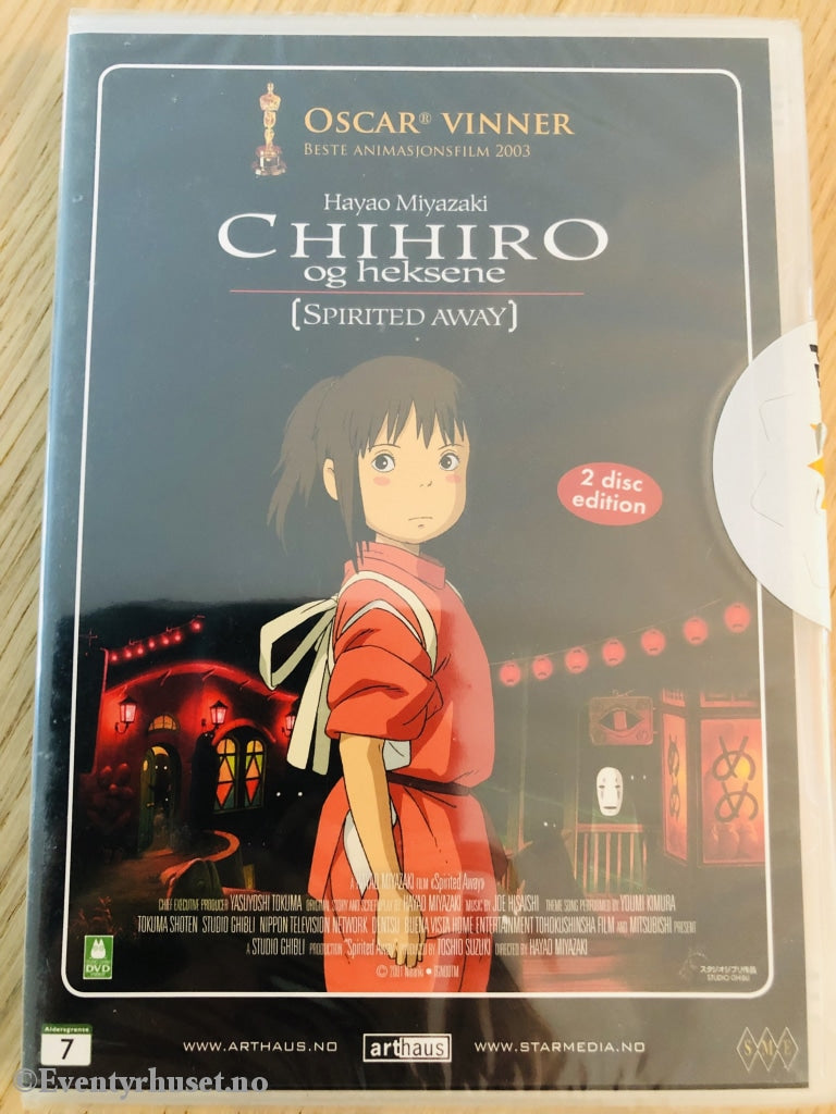 Hayao Miyazaki. 2001. Chihiro Og Heksene. Dvd Ny I Plast!