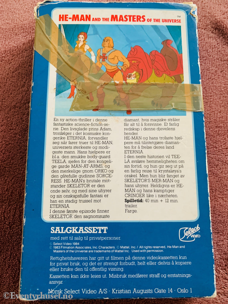 He-Man and the Masters of the Universe. VHS slipcase.