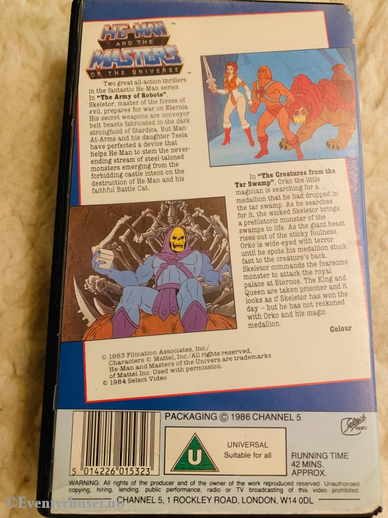 He-Man Og Masters Of The Universe (Motu). 1986. Vhs. Vhs