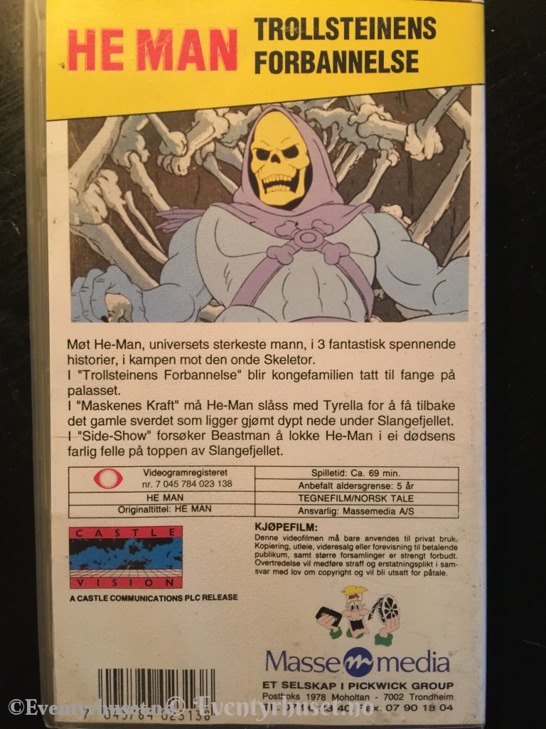 He-Man. Trollsteinens Forbannelse. Vhs. Vhs