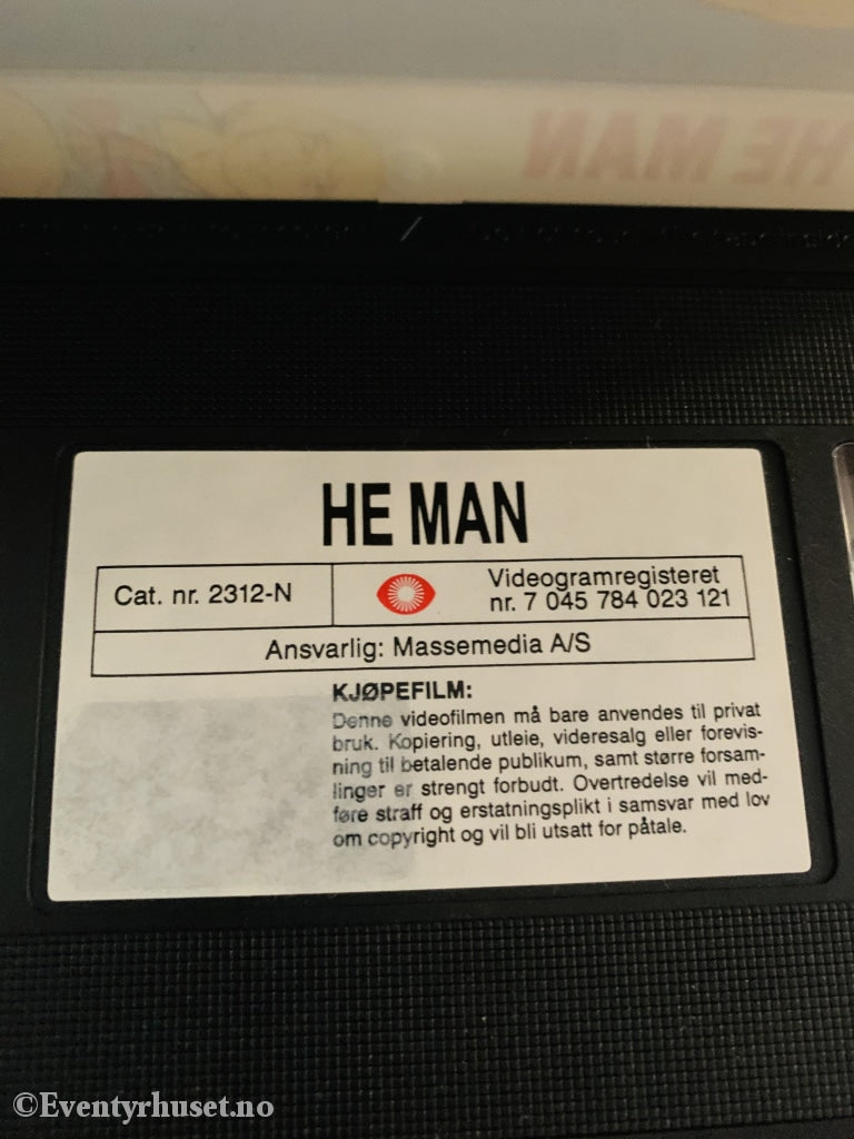 He-Man. Universets Hersker. Vhs. (Motu). Vhs