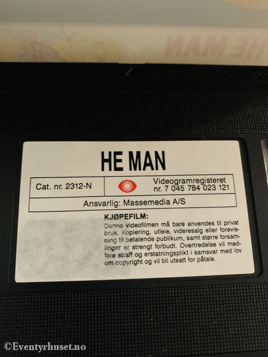 He-Man. Universets Hersker. Vhs. (Motu). Vhs