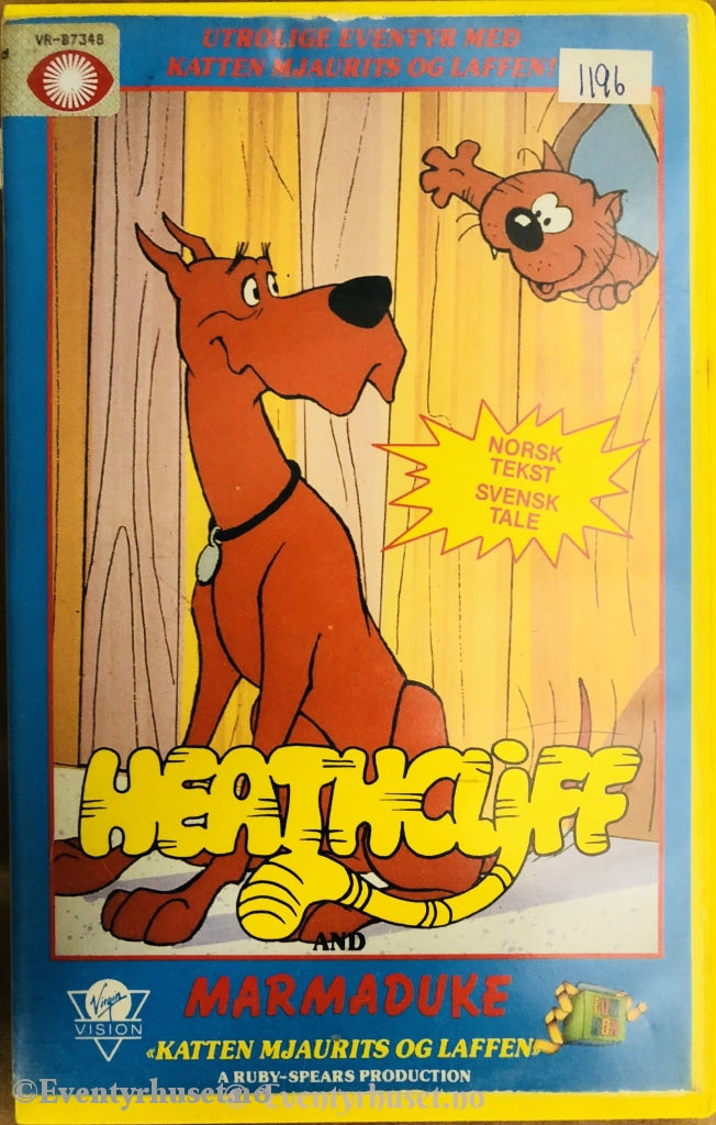 Heathcliff And Marmaduke/ Katten Mjaurits Og Laffen. 1987. Vhs Big Box.