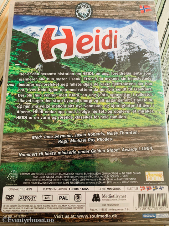 Heidi - Miniserien. Dvd Samleboks.