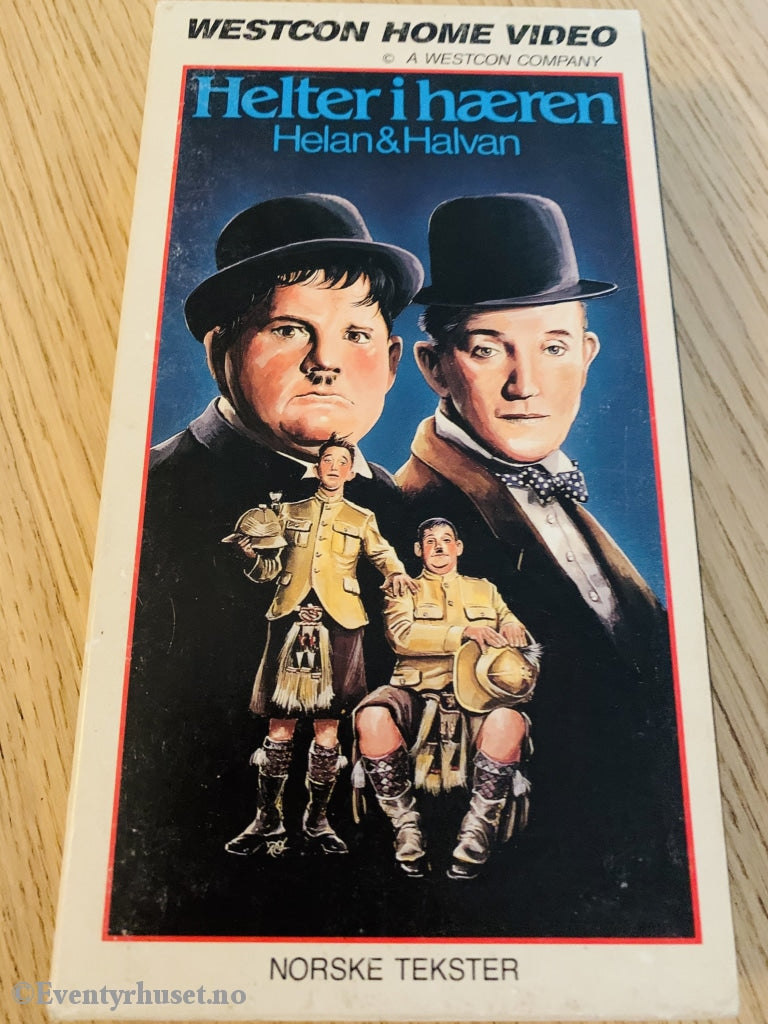 Helan Og Halvan. Helter I Hæren. Vhs Slipcase.