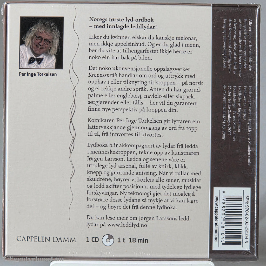 Helene Uri (2006). Kroppsspråk. Lydbok på CD. Ny i plast!