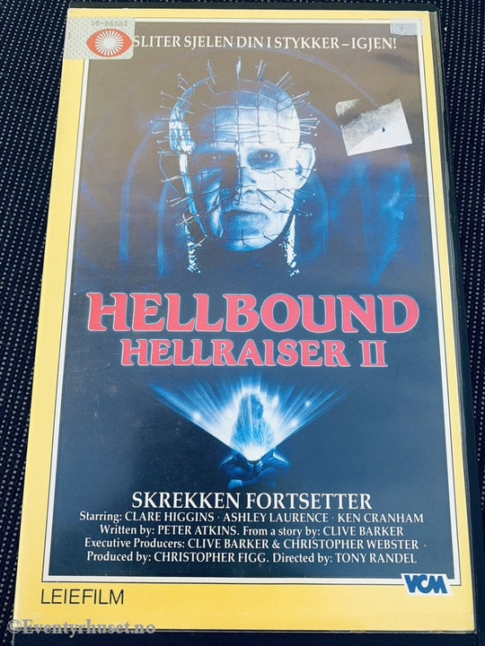 Hellbound - Hellraiser 2. 1988. Vhs Big Box.