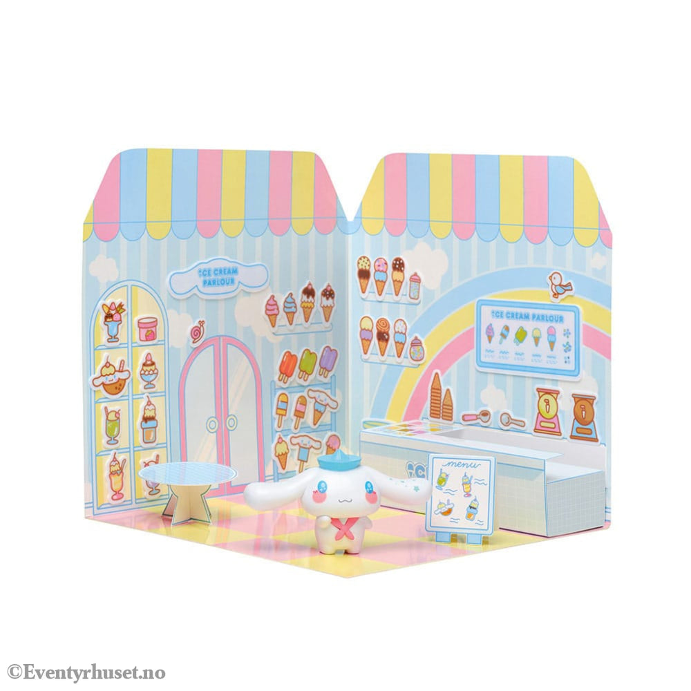 Hello Kitty and Friends Mini figure Sticker House Cinnamoroll Ice Cream Parlour. Mint In Sealed Box (MISB)! Actionfigur